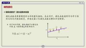 损失函数把每个样本到直线的残差变成可比较的量;训练就是寻找使总体损失较小的参数。